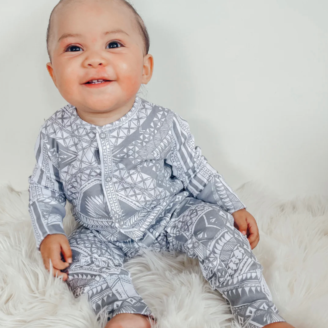 Poly (Grey) Long Sleeve Onesie