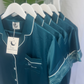 Whenua Short Sleeve Satin Pj Set - Adults (Pounamu - Emerald)