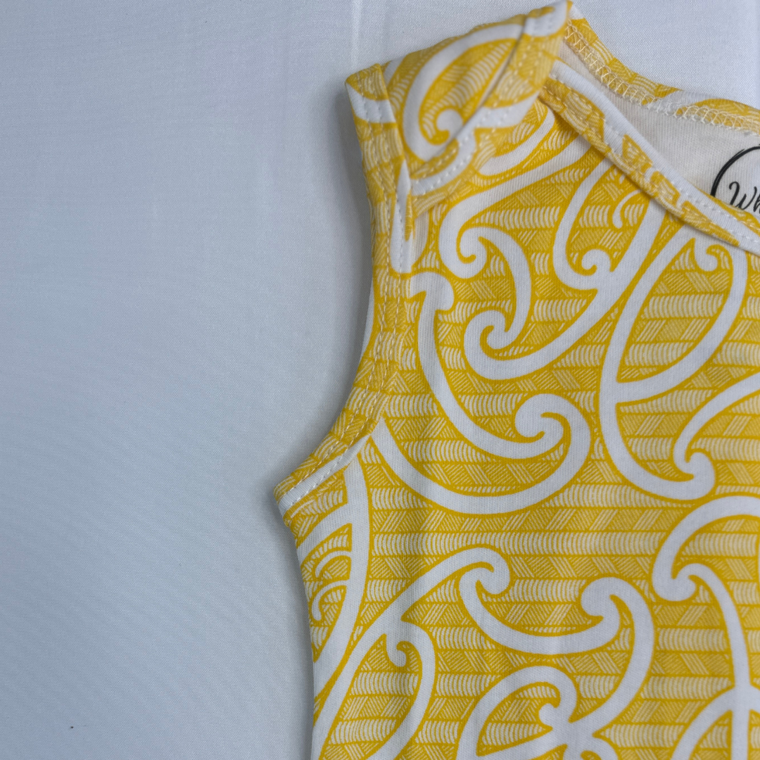 Singlet Onesie - Raumati (Kōwhai/Yellow)